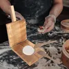 Baking Tools Dumpling Skin Pressing Plate Making Dumplings Wooden Dough Presser Pizza Wrappers Home Woman Maker