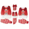 Familjsmatchande kläder Julpyjamas Set Family Nightwear Women Men Child Santa Claus Tryckt Långärmade byxor Jul Hemkläder 231122