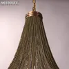 Lampadario di design italiano di nuovo arrivo Illuminazione domestica Lampada a sospensione a catena in alluminio vintage appesa a luce lustre per le lampade della camera da letto dello studio d'arte dell'hotel del ristorante