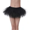 Spódnice kobiety o siatce na pół spódnicy Occidental Organza Tutu Tutu Mini Cake Pięć warstw Rozmiar