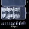 False Nails 100PCS/Box Fake Toe Artificial Clear Full Coverage Nail Tips Natural Acrylic DIY Design Manicure Accessories