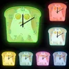 Wandklokken Spookachtige zijde omhoog gebakken ei Ghost Led Neon Sign Luminous Kitchen Clock Modern Design Illumined Glow In Dark