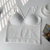 Canotte Canotte Coppa fissa Fionda sexy Bella schiena Reggiseni push up Biancheria intima Fascia Petto avvolto Reggiseno antiscivolo integrato senza cuciture Donna