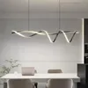 Ljuskronor Creative Black Modern LED för matsal kök ö bar dekor nordisk lampa tak ljuskrona fixturer