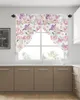 Perde Çiçek Kelebek Pembe Gül Pencere Tedavileri Oturma Odası Yatak Odası Ev Dekoru Üçgen