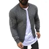 Męskie kurtki męskie zakładki jesienne szczupły paski Fit Fit Fit Long Rleeve Coat Cardigan Sport Casual Men Hip Hop Man