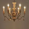 Lustres Vintage Lustre Résine Plafond Pour Salon Chambre Cuisine Accrocher Lampe Intérieur Maison Éclairage Lustre Luminaire Lumières