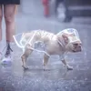 Dog Apparel Pet Puppy Transparent Rainwear Raincoat Hooded Waterproof Jacket Clothes Soft PVC Small s Rain Poncho 230422