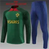 2023 2024 Portugal Masculino Tracksuits Logotipo Bordado Futebol Treinamento Roupas Ao Ar Livre Jogging Camisa Futebol Tracksuit 22 23 24 Homens Crianças Kit Moletom