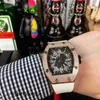 Fully Luxury Mens Mechanical Watch Rm010 Richa Milles Automatic Movement Sapphire Mirror Rubber Watchband Swiss Wrist Watches 4ygv