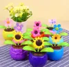 Solar Powered Dancing Flower Swinging Animated Dancer Toy Car Decoration Cars Solars Flowers Accessories Toys dh9707