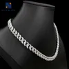 Wholesale Price Iced Out Prong Set Cubic Zirconia Diamond Miami Hip Hop Necklaces Cuban Link Chain