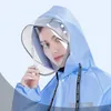 レインコートファッション女性の防水レインコート大人の暴風放電剤プラスチック自転車屋外ハイキングレーニングレインギア
