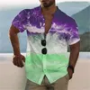 Camicie casual da uomo Camicia estiva hawaiana da cocco per uomo Camisa oversize con teschio da uomo stampato in 3d da spiaggia