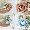 Inne modne akcesoria Boutonniere Flowers Corsage Pin Rose Brooch Butthole Men Bransoleta Druhna Ślub Ślub Corsage Party Spotkanie Dekorat J230422