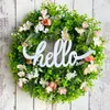 Decoratieve Bloemen Lente Eucalyptus Letter Garland Hallo Welkom Deur Hangende Party Scene Decor