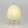 Bordslampor japansk designer Akari Noguchi Yong Lamp Rice Paper LED Desk för sovrummet Bedside Living/Dining Decor