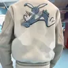 Designer Jacket Män Kvinnor Baseballjackor Wool Sweatshirt 3D broderad Cardigan Coat Casual Jacket 45 S