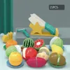 新しい子供キッチンおもちゃシミュレーションキッチンおもちゃセット調理器具の果物を切るキッチンアクセサリー料理おもちゃを子供の女の子の贈り物