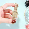 Relógios de pulso 2023 de alta qualidade relógio de diamantes de alta qualidade para mulheres mulher moda quartzo presente relógios femininos