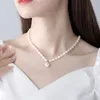 Kedjor hoozz.p 2023 Trend naturligt färskvatten pärlhalsband hänge sötvatten barock smycken för kvinnor bröllop gåva grossistföremål