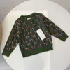 Nya babybanor Färgglada rutnät Jacquard Kids Designer Kläder STORLEK 100-150 Hösten Knittad tröja Högkvalitativ byxor nov25