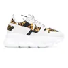 2024 Kedjereaktionsdesigner Skor för män Kvinnor Plattform Sneakers Gummi Suede Triple Black White Bluette Gold Red Cherry Animalier Mens Casual Trainers