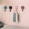 Hooks Key Self-adhesive Wall Punch-free Hook Hanger Kitchen Bathroom Accessory Organizers Traceless Clothes Keys Towels Storage