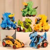 Ny 2 i 1 Monster Truck Transformation Car Toy Children Dinosaur Car Toy Transformation Toys Boy Deformation Figurer Robot Toy Gift