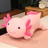 Poupées en peluche Kawaii 60 cm Axolotl peluche jouet dessin animé animal en peluche peluche poupée pour enfants anniversaire noël Halloween cadeaux salamandre 231122