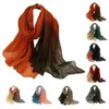 Шарфы, модный шарф высокого качества с эффектом омбре, хиджаб, исламский платок, мусульманский Малайзийский женский длинный платок с градиентом, буфанда, платок