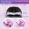 Nail Dryers Powerful 60LEDs LED Nail Lamp For Gel Nail Polish Drying Low Heat Mode Smart Sensor Professional Nail Art Salon Manicure Machine 231122