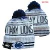 Penn State Nittany Beanies Beanie North American College Team Side Patch Winter Wool Sport Knit Hat Skull Caps A1