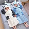 Asciugamani Accappatoi Pigiami per bambini Ragazzi Autunno e inverno Accappatoi Pile di corallo Accappatoi addensati per bambini Bambina Cartoon Flanella Vestiti per la casaL231123