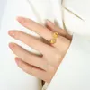 Cluster Ringe Mode Edelstahl Paar Ring Für Frauen Männer Exquisite Offene Temperament Finger Einfache Schmuck Großhandel Drop
