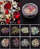 Mixed Colorful Acrylic Broken Glass Rhinestones For Nails Alloy Metal Frame DIY Nails Decor Manicure 3D Nail Art Decoration Gems7747514