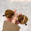 Sonnenbrille Mode Retro Runde Damen Europäischer Und Amerikanischer Trend Brillen Metallrahmen Jelly Glasses Großhandel 2023