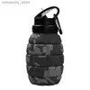water bottle Plastic Grenade Water Bott Retractab Folding High Tperature Resistant Food-Grade Silicone Cycling Sports Kett Q231123