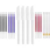 Gel Pens 102Pcs/Set High Temperature Disappearing Erasable Gel Pen Refill Textile Fabric Marker Pens Heat Dressmaking PU Leather Sewing 231122