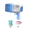 Novel Games Electric Bubble Gun Rocket Soap Bubbles Hine Matic Blower With Light Luminous Outdoor Toys Gifts for Children Barn 22070 DHMJT