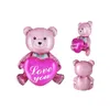 Nuovo palloncino foil orso 4D Puntelli per foto di compleanno per bambini Palloncini per film in alluminio per cartoni animati Palloncino per festa di buon compleanno Palloncino per baby shower