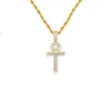 Designer sieraden fijne hiphop sieraden heren 3 maat 925 sterling zilveren vvs stokbrood moissaniet diamant iced out ankh kruis hanger met ketting