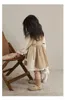 Mädchen Kleider Mädchen Kleid Schöne Süße Bowknot Puppe Kragen Retro Koreanische Version Casual Allgleiches Prinzessin Stil 2023 Frühling Herbst