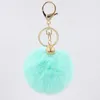 Chaves de chaves de bola falsa de pompom para mulheres FAUX POM POM CHARM