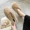 Slippers Autumn and Winter Online Red Fur Slippers For Women Outwear Fashion Korean Edition Baotou Rabbit Hair Cotton Slippers 231123