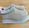 Scarpe firmate Pantofole Ciabatte Australia Stivali Tazz Pelliccia Donna Piattaforma invernale Lana Pelle di pecora
