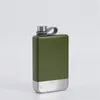 Hip Flasks Outdoor Camping Portable 304 Stainless Steel Color Paint Thickened Jug Square 9oz Wine Flask Pocket