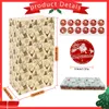 Cadeau cadeau 12pcs sacs en papier kraft de Noël flocon de neige père Noël arbre de Noël sac de bonbons biscuits emballage année fournitures de fête 231122