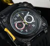 Top Orologi sportivi di lusso da uomo Orologio di marca di design Quadrante scheletrato Orologi da polso al quarzo Cinturino in silicone moda uomo Orologio analogico militare Montre De Luxe