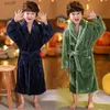 Ręczniki szatę Ulknn zima dla dzieci piżama dla dziewcząt Dziewczynki szat śpiący 2-14 lat nastolatki piżamowi dla chłopców 231123